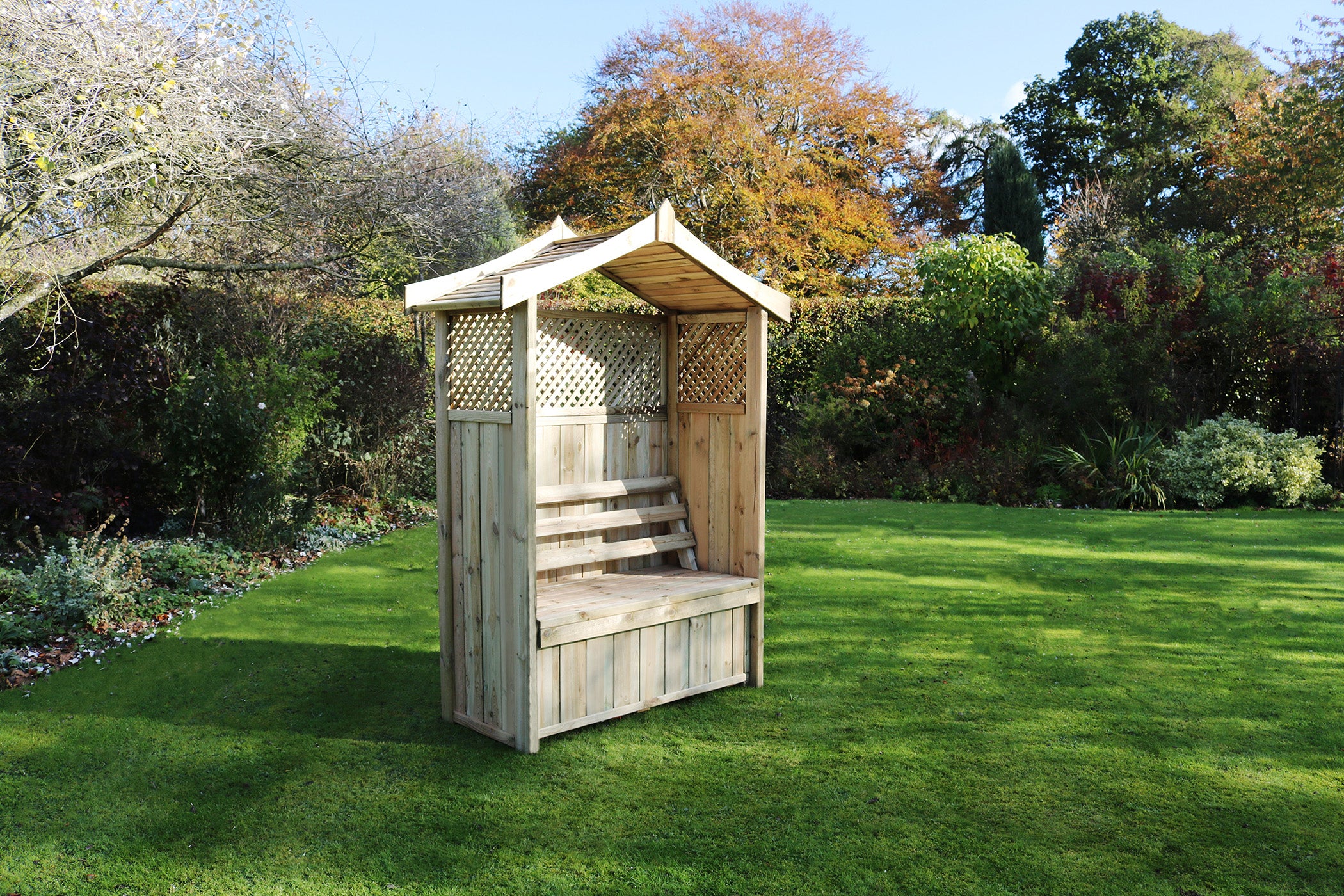 Arbour Dorset Arbour with Storage Box – Bow Garden Centre